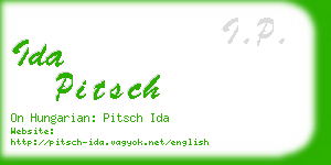 ida pitsch business card